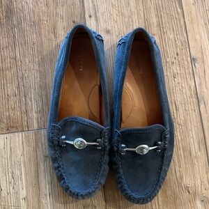Coach Arlene Moccasin Loafers blue suede size 10B